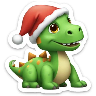 christmas dinosaur  sticker