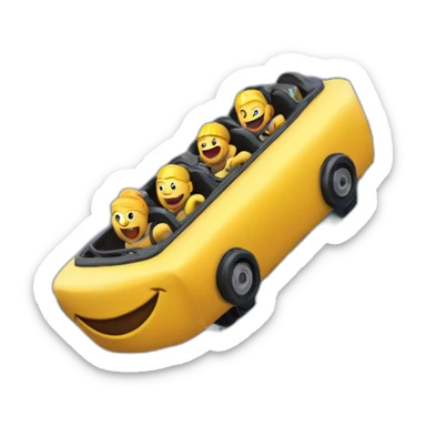 roller coaster on switch track sticker