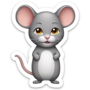 A mouse in a cat costume sticker