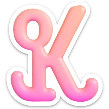 letter B made of glossy skincare serum texture, pink and beige tones, soft glow, elegant and feminine, high-end cosmetics brand sticker