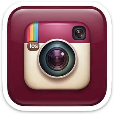 Instagram, burgundy  sticker