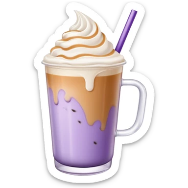 Starbucks iced chai latte with lavender cold foam sticker