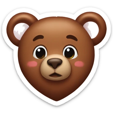 teady bear heart sticker