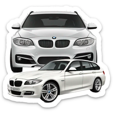 BMW f11 550d in white touring sticker