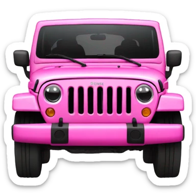 Pink 4 door jeep sticker