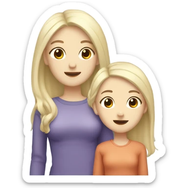 lesbian family with two asian pale black hair hair girls two blonde girls sticker