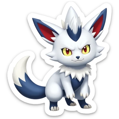 Meowstic-Zangoose-Fakémon-hybrid-creature (full body)  sticker