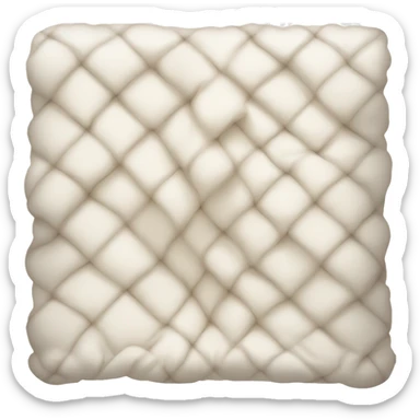 White and cream blanket sticker