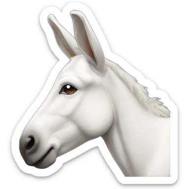 White donkey sticker
