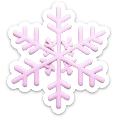 pastel pink snowflake  sticker