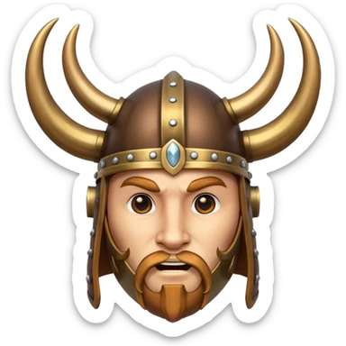 Viking helmet with horns sticker