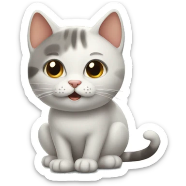 cat with a tupe sticker
