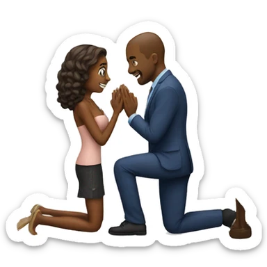 Marriage proposal sticker