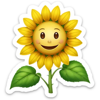 An exact  picture of the sunflower from Plants vs. Zombies sticker