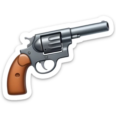 Realistic gun sticker