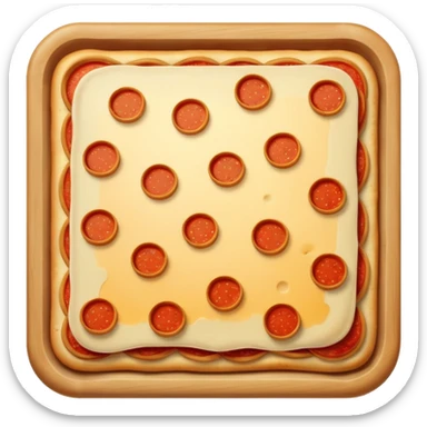 Spuare pizza sticker