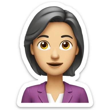 MUJER EJECUTIVA SALUDANDO CON LA MANO sticker