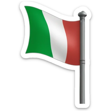 Italian flag on pole sticker