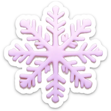 pastel pink snowflake  sticker