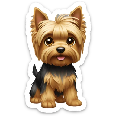 yorkshire terrier play toy sticker
