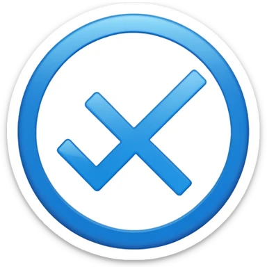 A check mark in a blue circle, like in Telegram. sticker