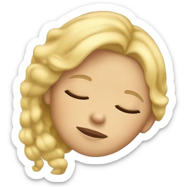 Girl with blonde hair sleeping  sticker