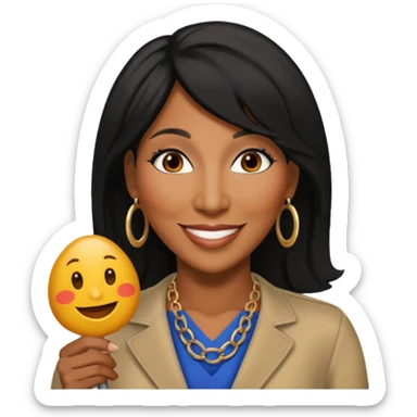 Towanda Braxton with black hair sticker