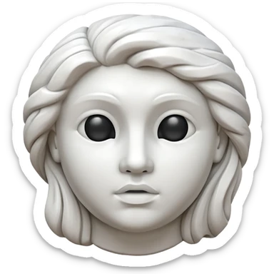 unfinished sculpture, part of the stone sticker