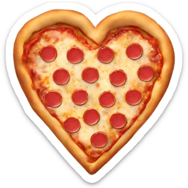 heart shaped pizza sticker