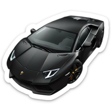 satin black Lambo  sticker