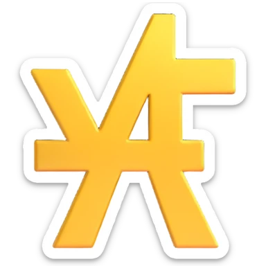 golden plus sign sticker