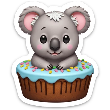 Koala cake sticker