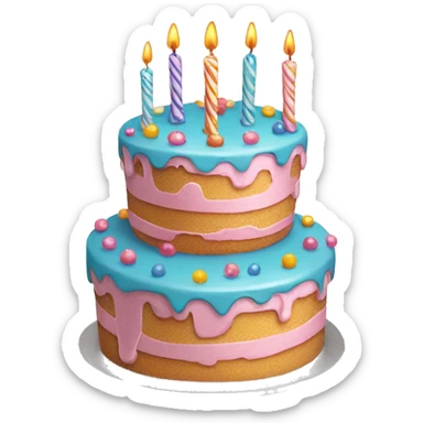 birthday cake sticker
