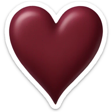 a maroon heart sticker