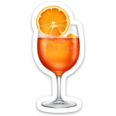 Glass with aperol spritz inside without any orange  sticker