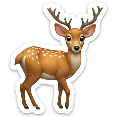 The deer is lying sticker