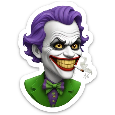 Joker smoking sticker
