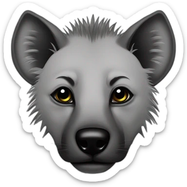 hyena symbol line art stylistic sticker