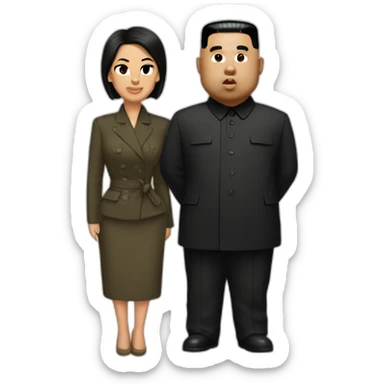 kanye west and kim jong un sticker