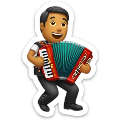 man playing accordion sticker