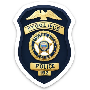 police department badge sticker