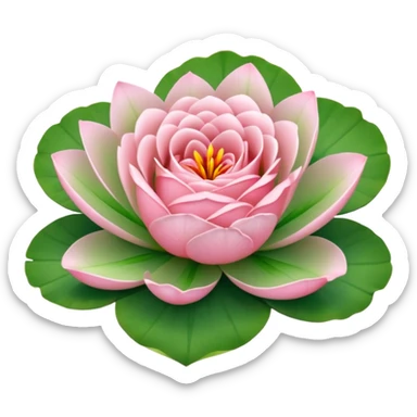 Rose plus Lily pad plus heart sticker