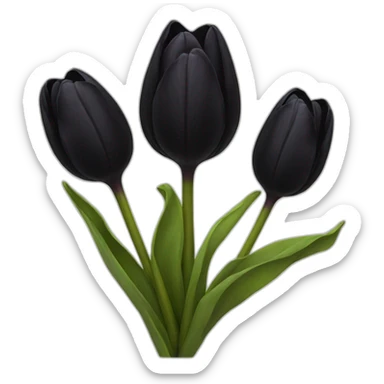 black tulip sticker
