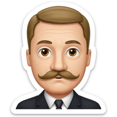 Adolf mustache emoji sticker