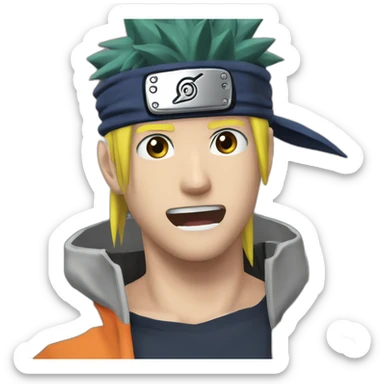 Naruto en train de faire un malaise sticker
