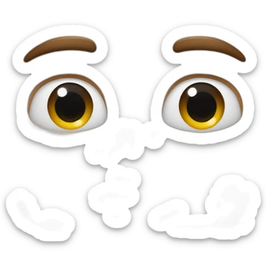 Emoji tête homme yeux bleus et grandes oreilles sticker