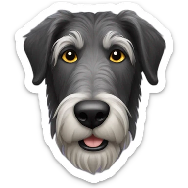 black irish wolfhound face sticker