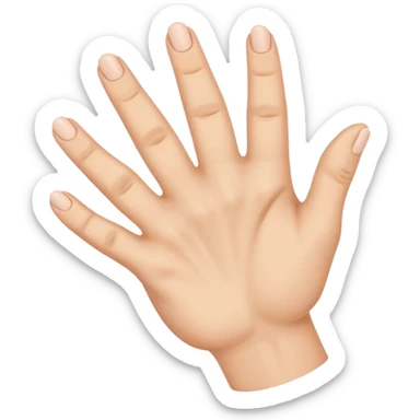 A hand making a L sticker