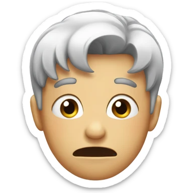 embarrassed face sticker