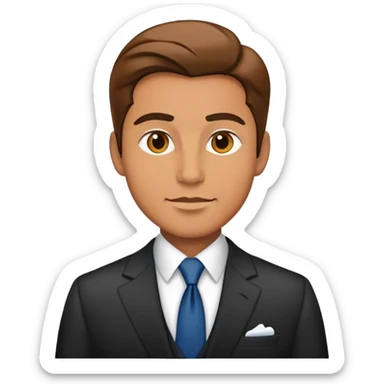 Rich man in suit sticker